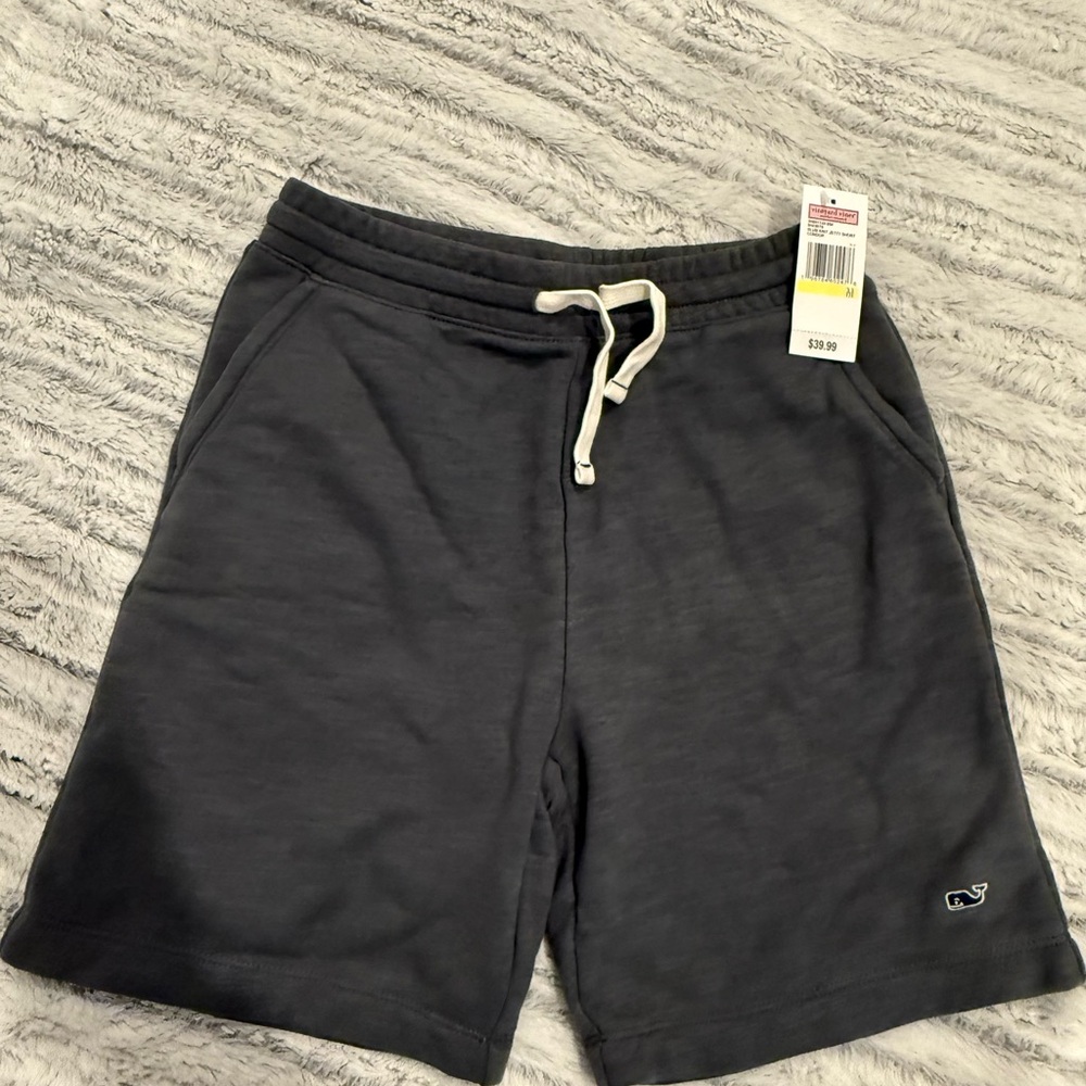 NWT Vineyard Vines Classic Boys Charcoal Drawstring Sweat Shorts